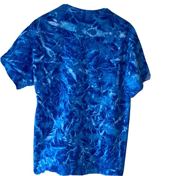 Wizard Of Oz Shirt Mens Large Blue Tie dye Theres No Place Like Curves Movie - Picture 2 of 10